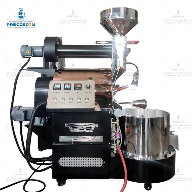 دستگاه سرخ کردن قهوه آهن 10 کیلوگرم 12 کیلوگرم 15 کیلوگرم طبل بزرگ فولاد ضد زنگ ماشین سرخ کردن قهوه صنعتی تجاری